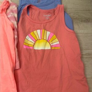 Cat & Jack Coral Tank with Colorful Sunburst
